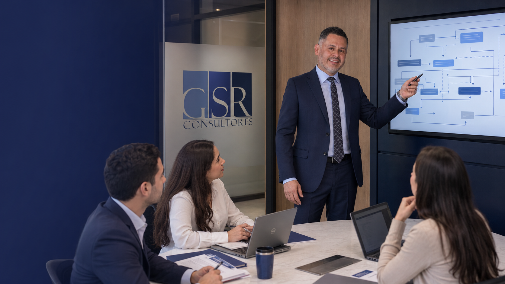 Jorge Romo Villota, director jurídico de GSR Consultores, durante una reunión profesional