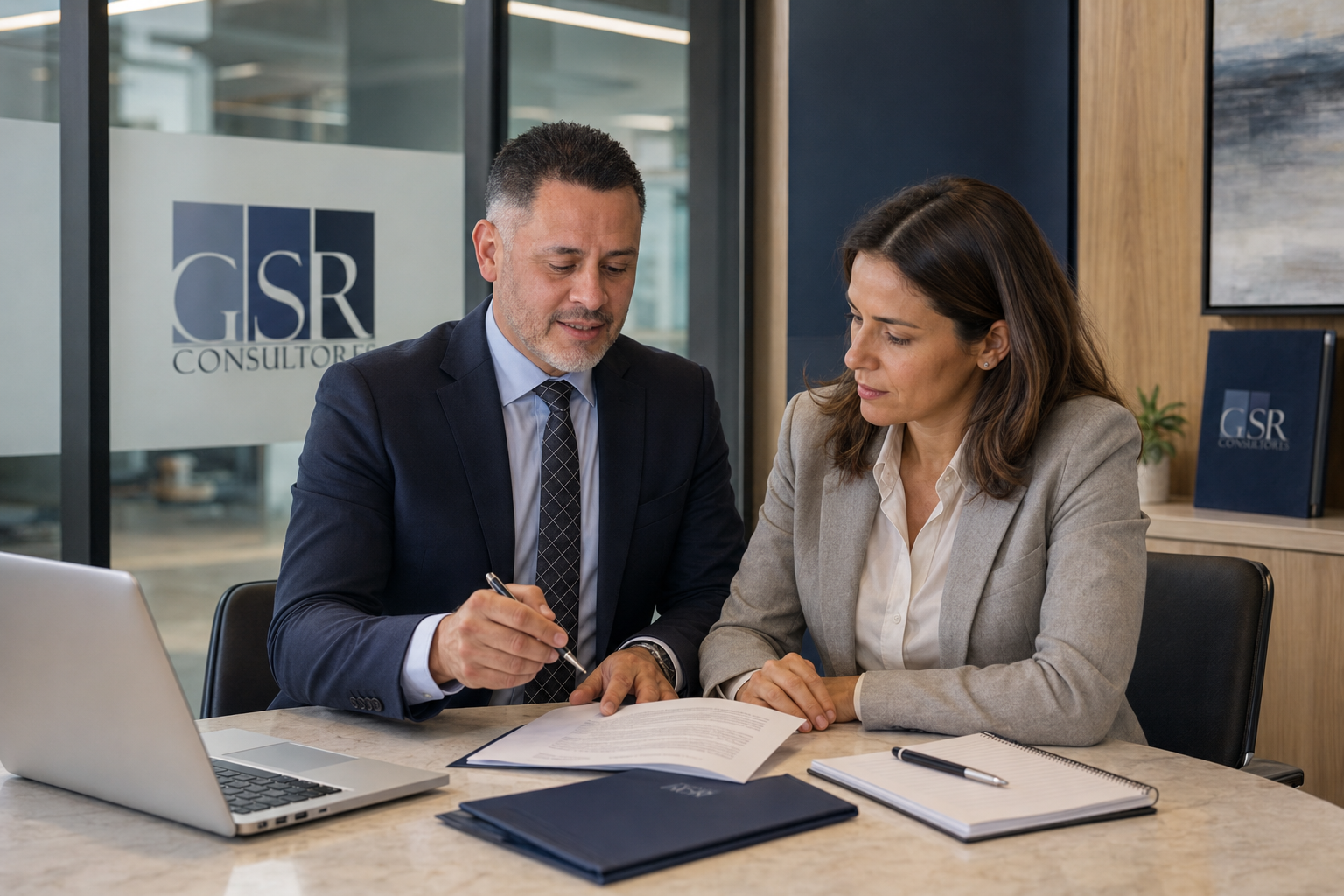 Jorge Romo Villota brindando asesoría jurídica personalizada en GSR Consultores